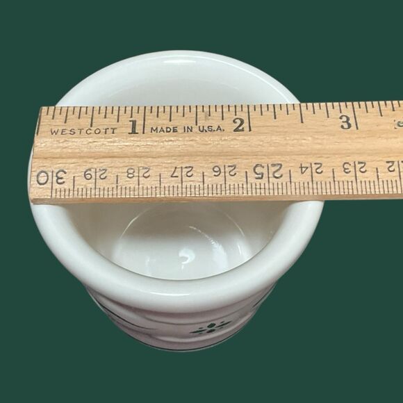 Longaberger Pottery Woven Traditions Heritage Green Lot of 2 VOTIVE CUPS - Picture 5 of 6